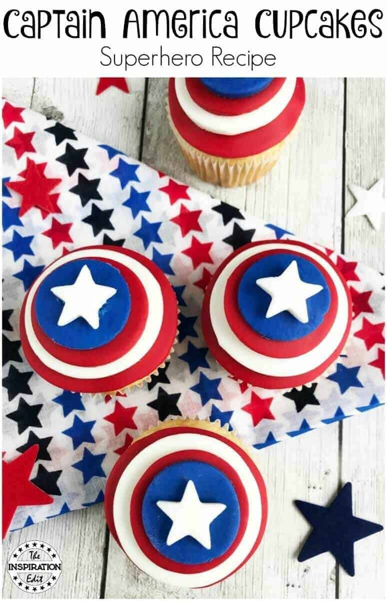 captain america cupcakes