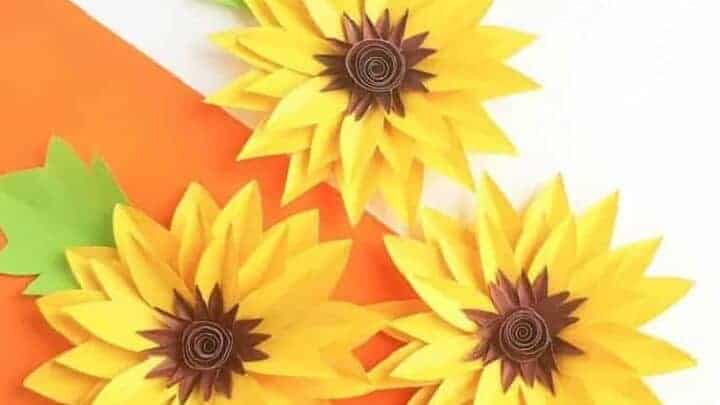sunflower paper craft