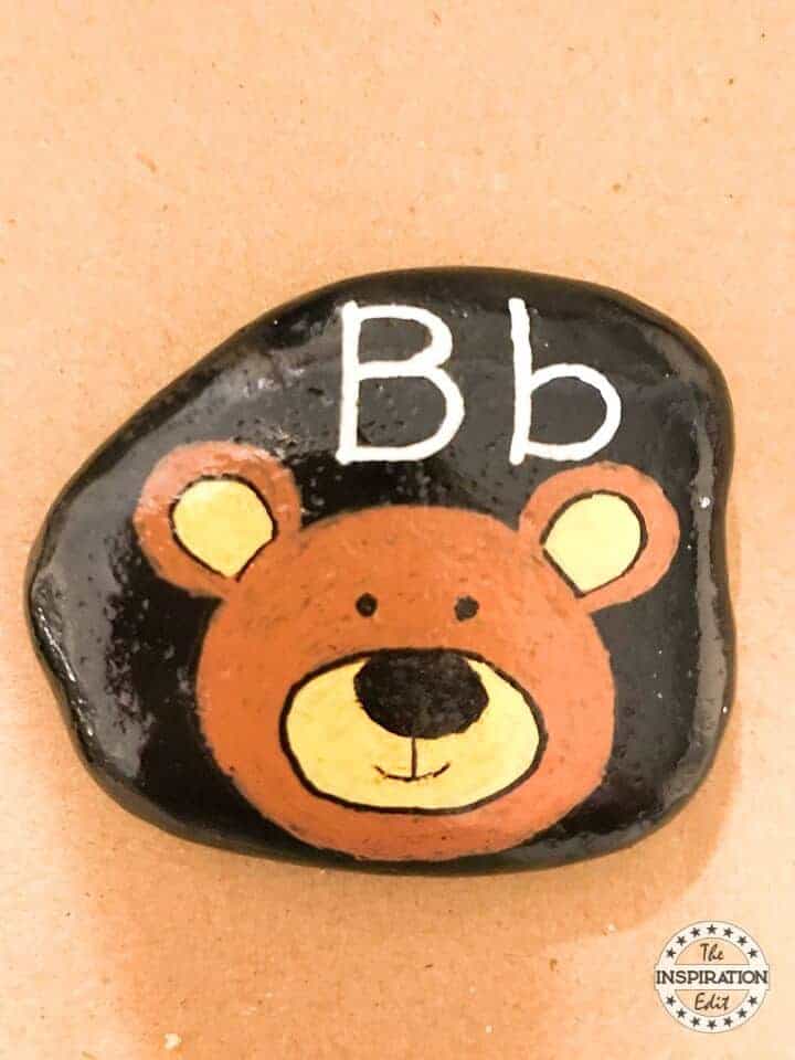 letter B rock stone
