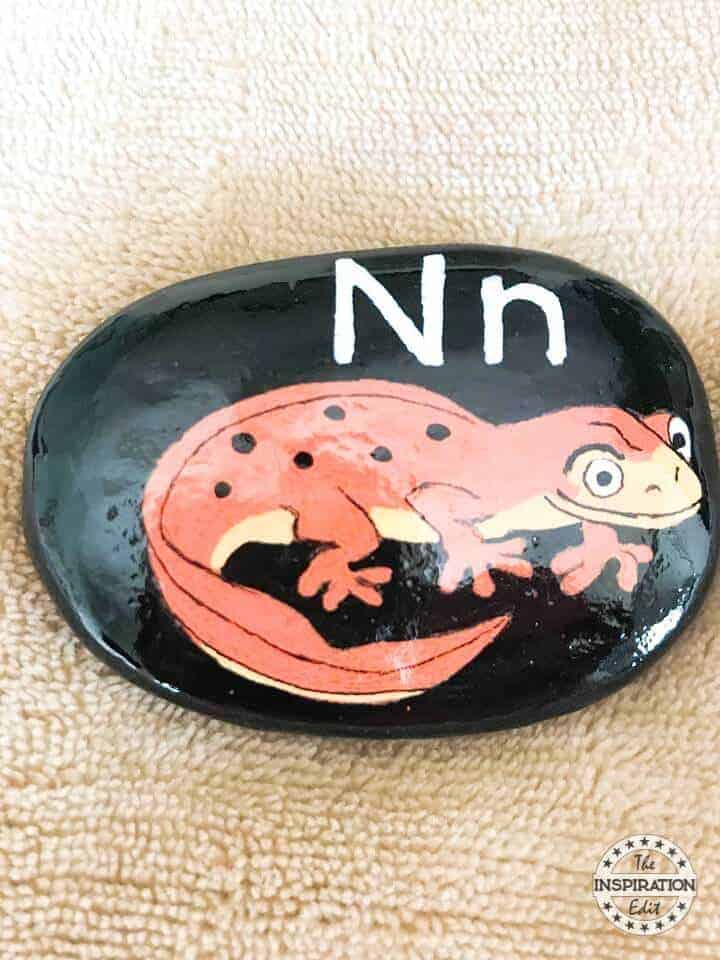 letter N rock stone