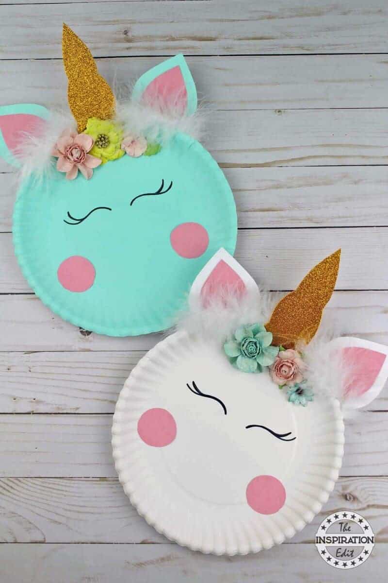 DIY Unicorn Plate, so fun to make with your kids!