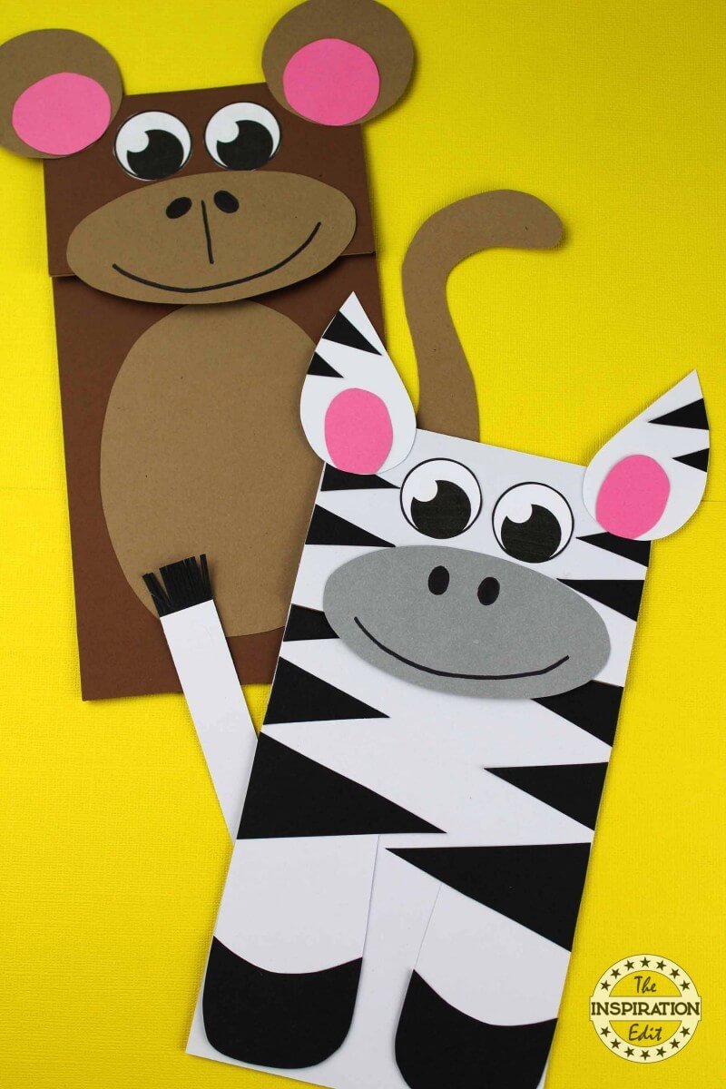 Paper Bag Zebra Puppet Craft Idea Paper Bag Zebra Puppet Craft Idea