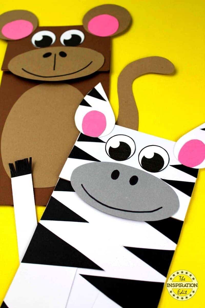 Paper Bag Zebra Puppet Craft Idea Paper Bag Zebra Puppet Craft Idea