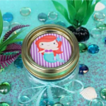 Little mermaid DIY glitter play doh in a jar.
