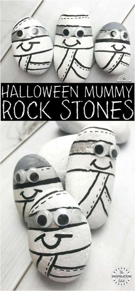 Halloween Craft Ideas halloween mummy stones