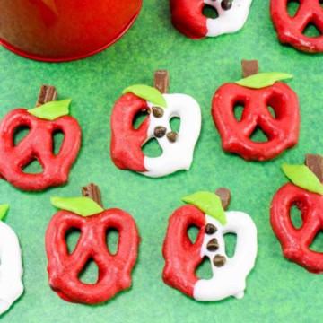 Chocolate Covered Apple Pretzels.