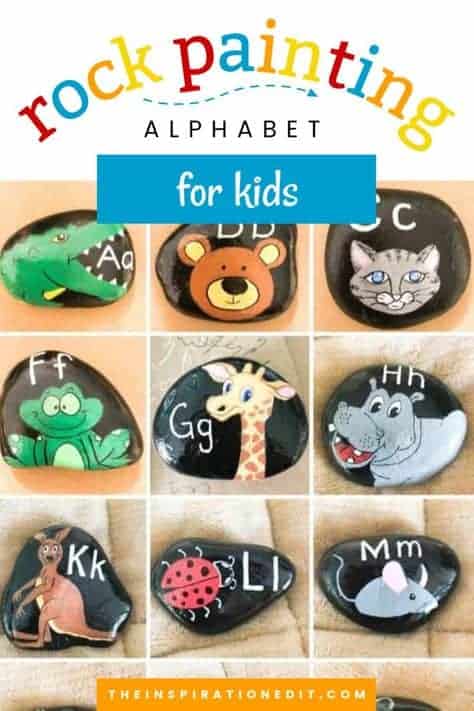 rock painting alphabet