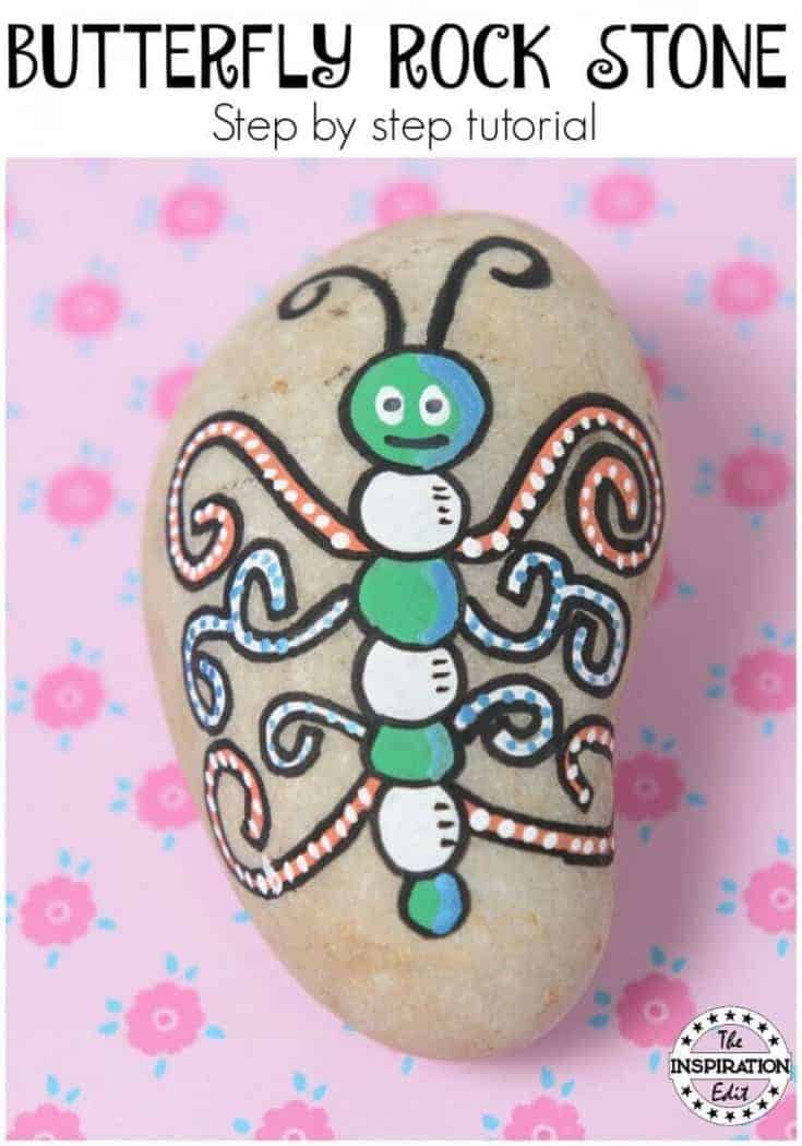 Easy Butterfly Rock Stone Craft