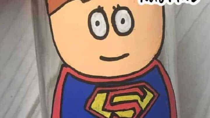 superman bottle art