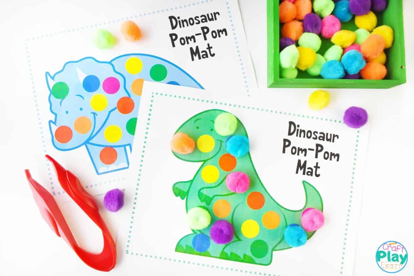 dinosaur color mats
