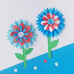 4th July Paper Flower Craft.