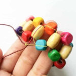 DIY Beaded Bracelet Jewelry Craft.