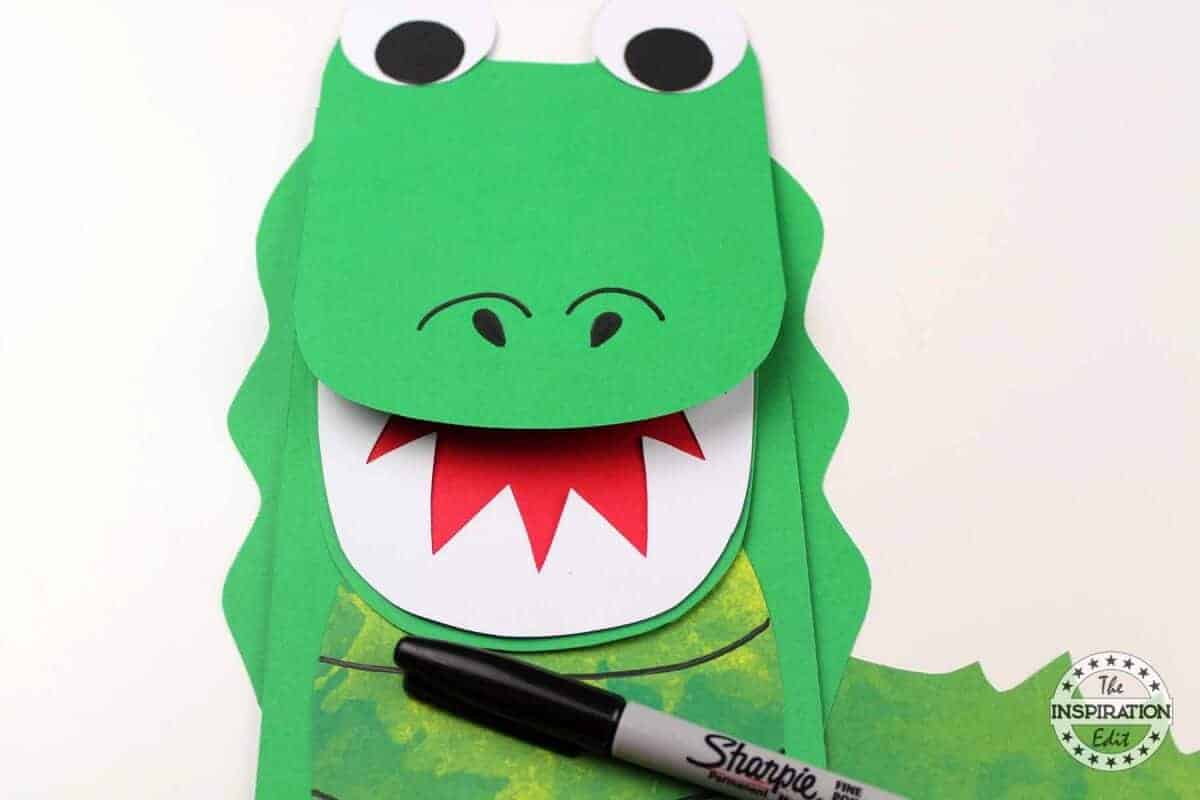 Alligator Craft and Paper Bag Puppet for Preschoolers · The Inspiration ...