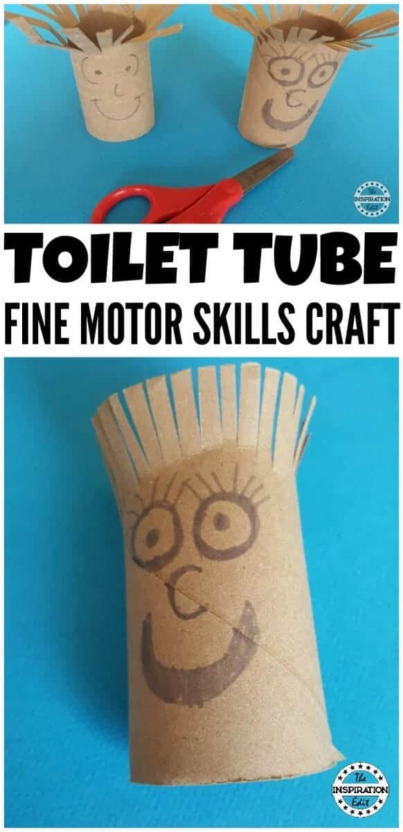 Toilet tube fine motor skills