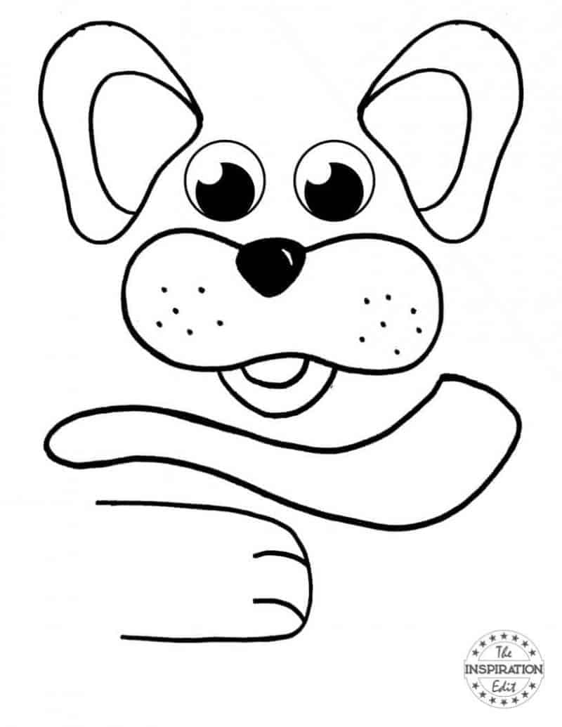 Free Printable Template Of A Puppy Puppet