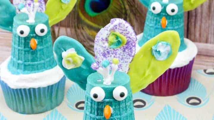 Peacock Cupcakes Party Food Ideas For Kids