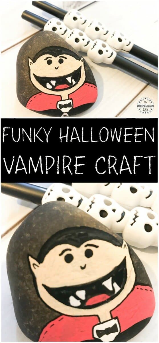 Halloween Vampire Craft Rock Stone