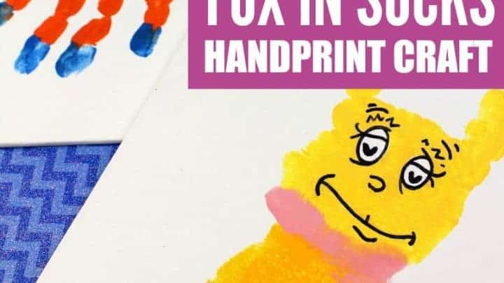 DR SEUSS CRAFTS FOX IN SOCKS HANDPRINT ART
