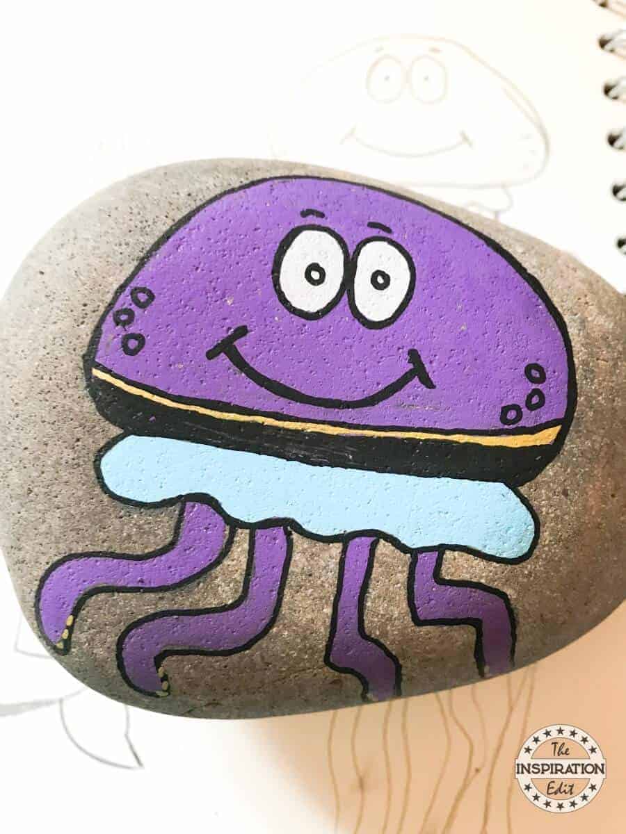 Jellyfish Rock Stone Painting Craft For Kids The Inspiration Edit