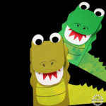 Alligator Craft And Paper Bag Puppet.