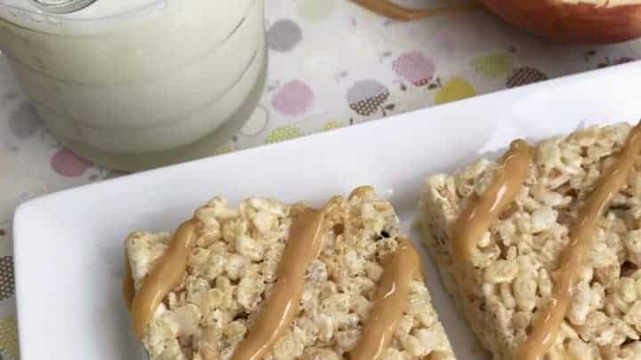 caramel apple rice krispy treats