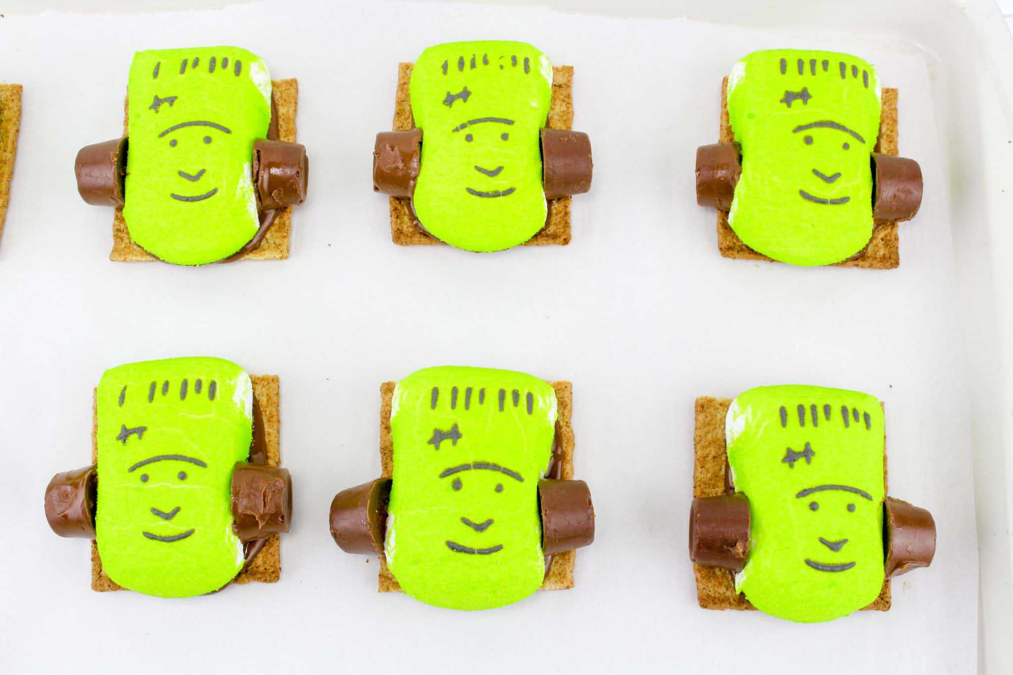 frankenstein smores halloween treats