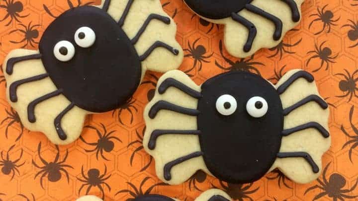 halloween spider cookies