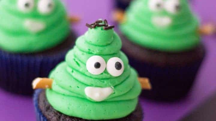 Frankenstein Monster Halloween Cupcakes