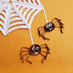 Quilled spiders craft.