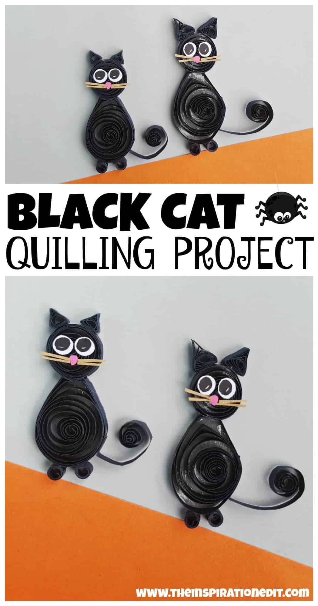 black cat quilling project for kids