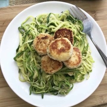 Low Carb Chicken Meatballs With Zoodles.