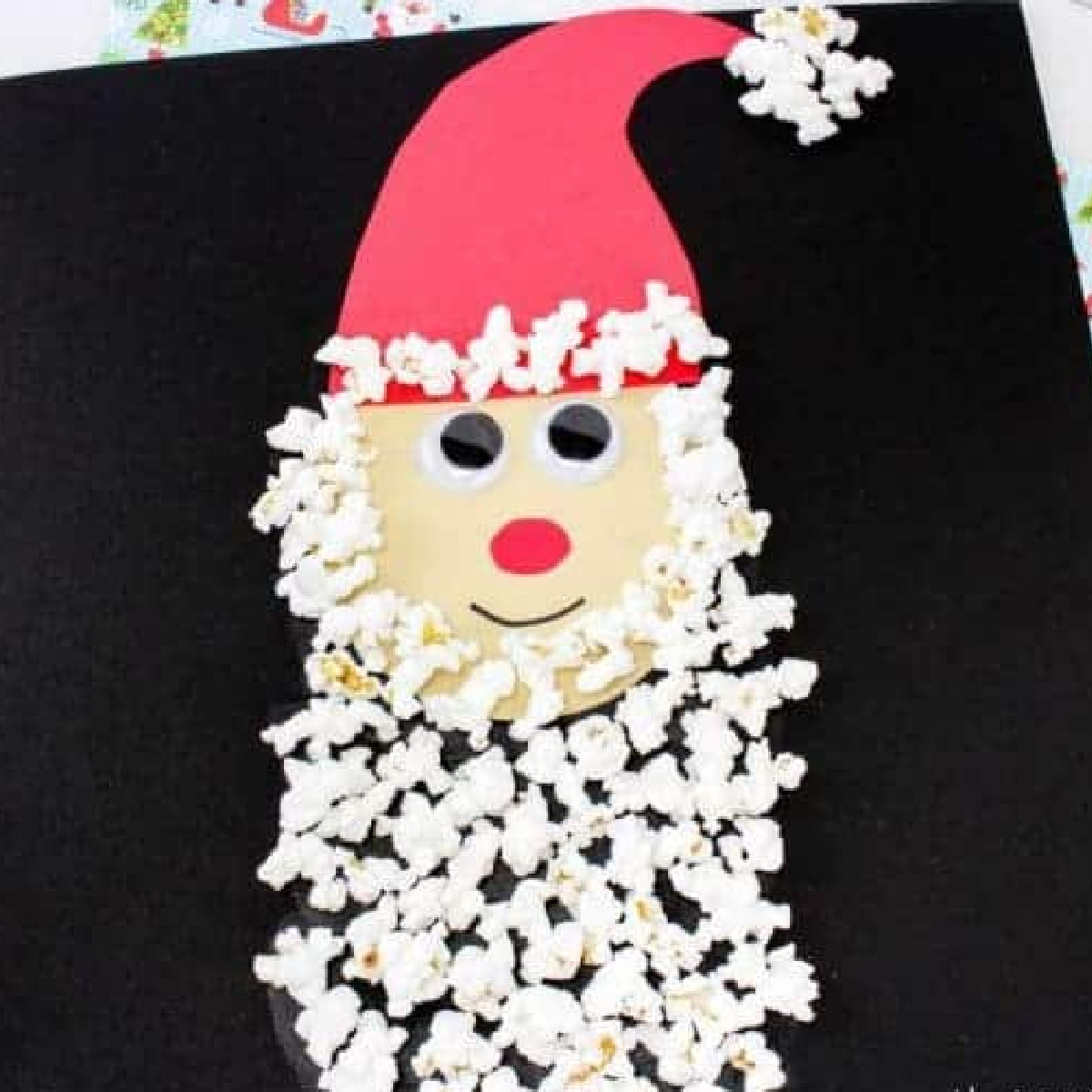 Popcorn Santa Craft for Kids