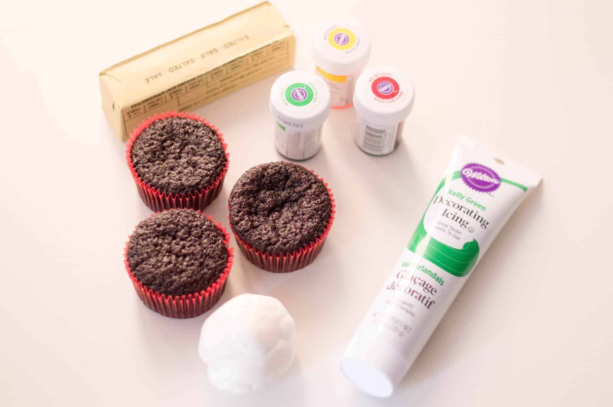 ingredients for pumpkin cupcakes