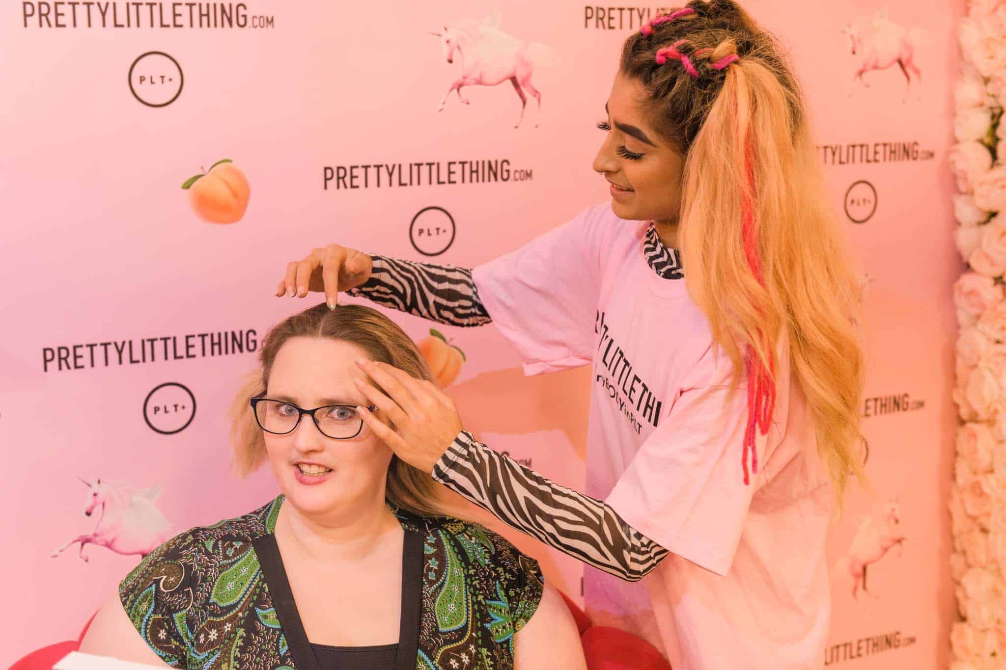 getting our hair braided with pretty little thing