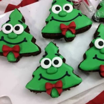 Christmas Tree Brownies.