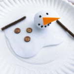 Paper Plate Snowman Craft.