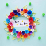 New Years Wreath Craft.