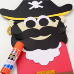 Captain Hook Paper Bag Pirate Puppet.
