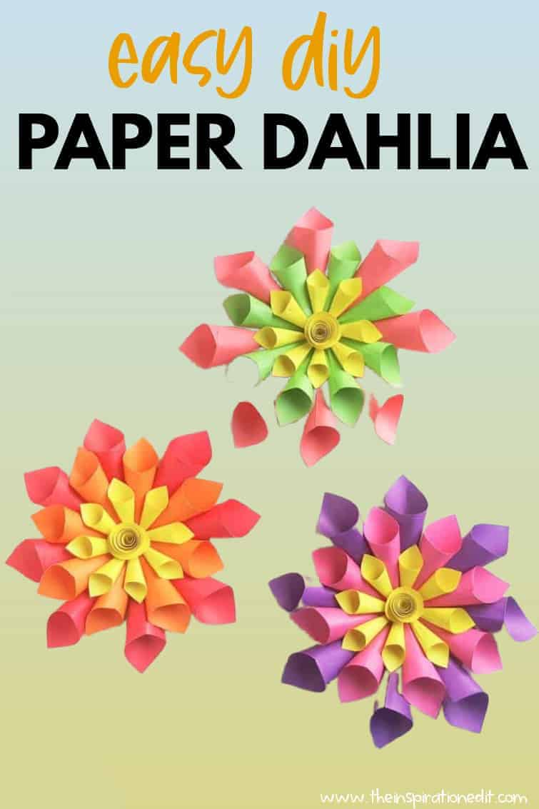 DIY Paper Dahlia Flower Craft For Kids · The Inspiration Edit