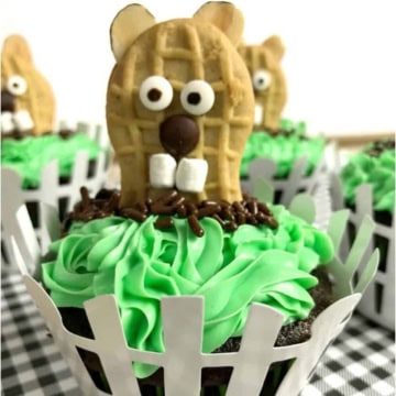 Groundhog Cupcakes.