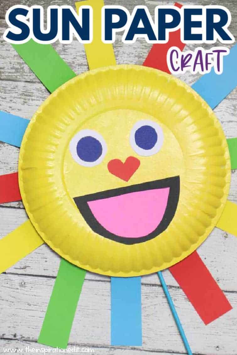 Sun paper plate craft