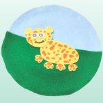 Leopard paper plate.
