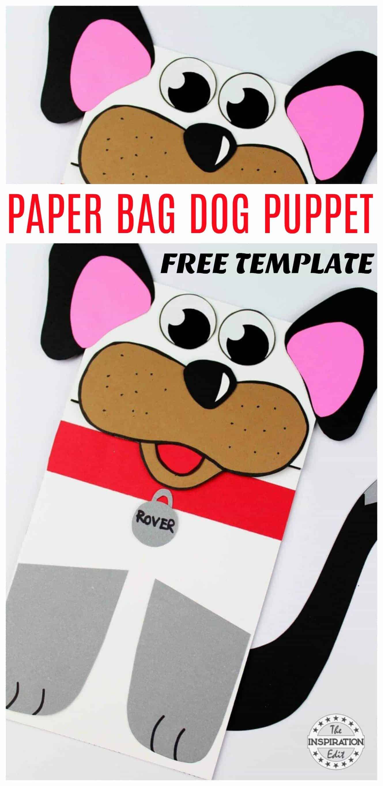 Dog Paper Bag Puppet Template