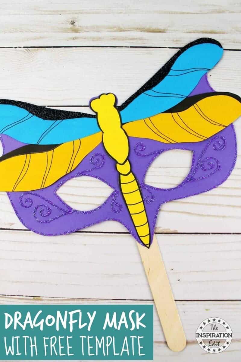 easy kids craft dragon fly mask