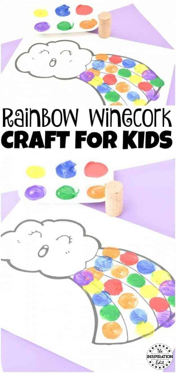 rainbow cork painting