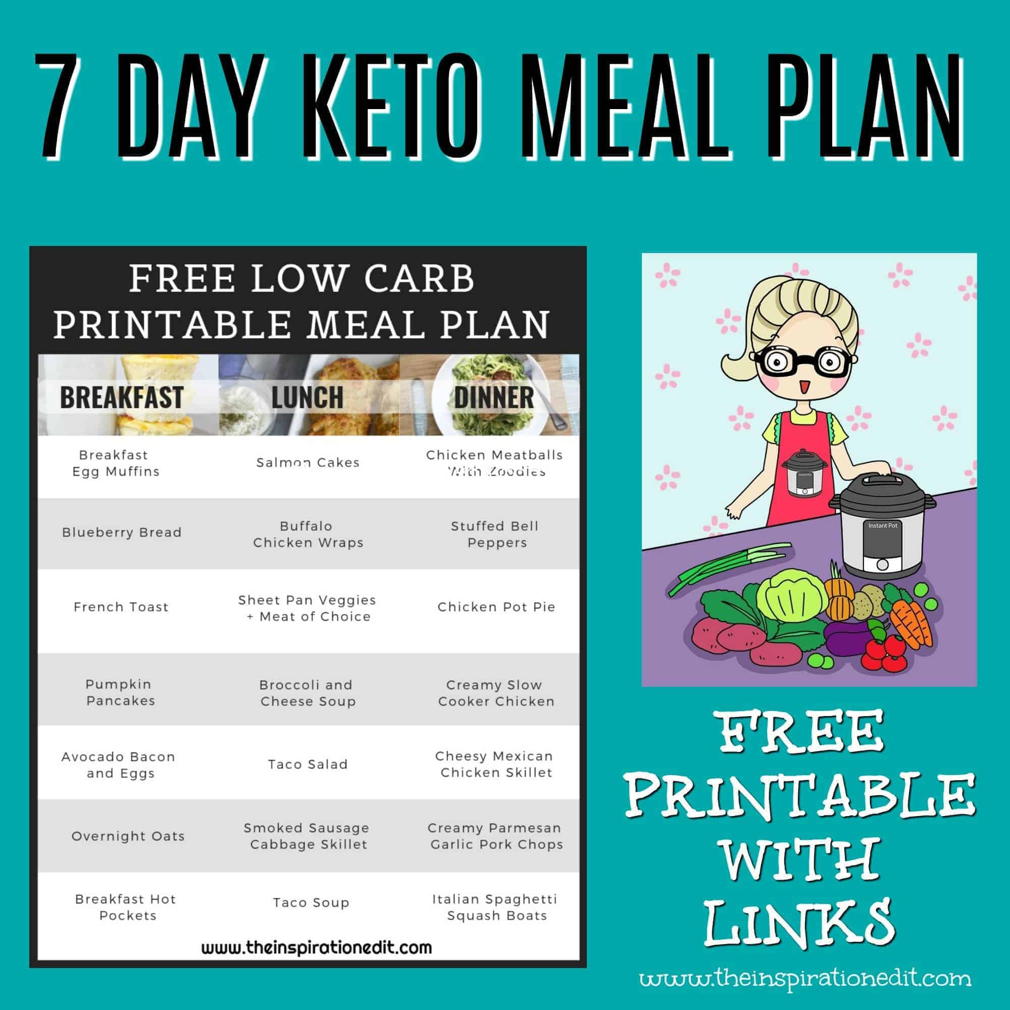 7 Day Keto Diet Free Meal Plan With Recipes The Inspiration Edit