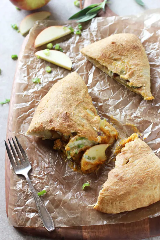 Pumpkin Apple Cheddar Calzones.