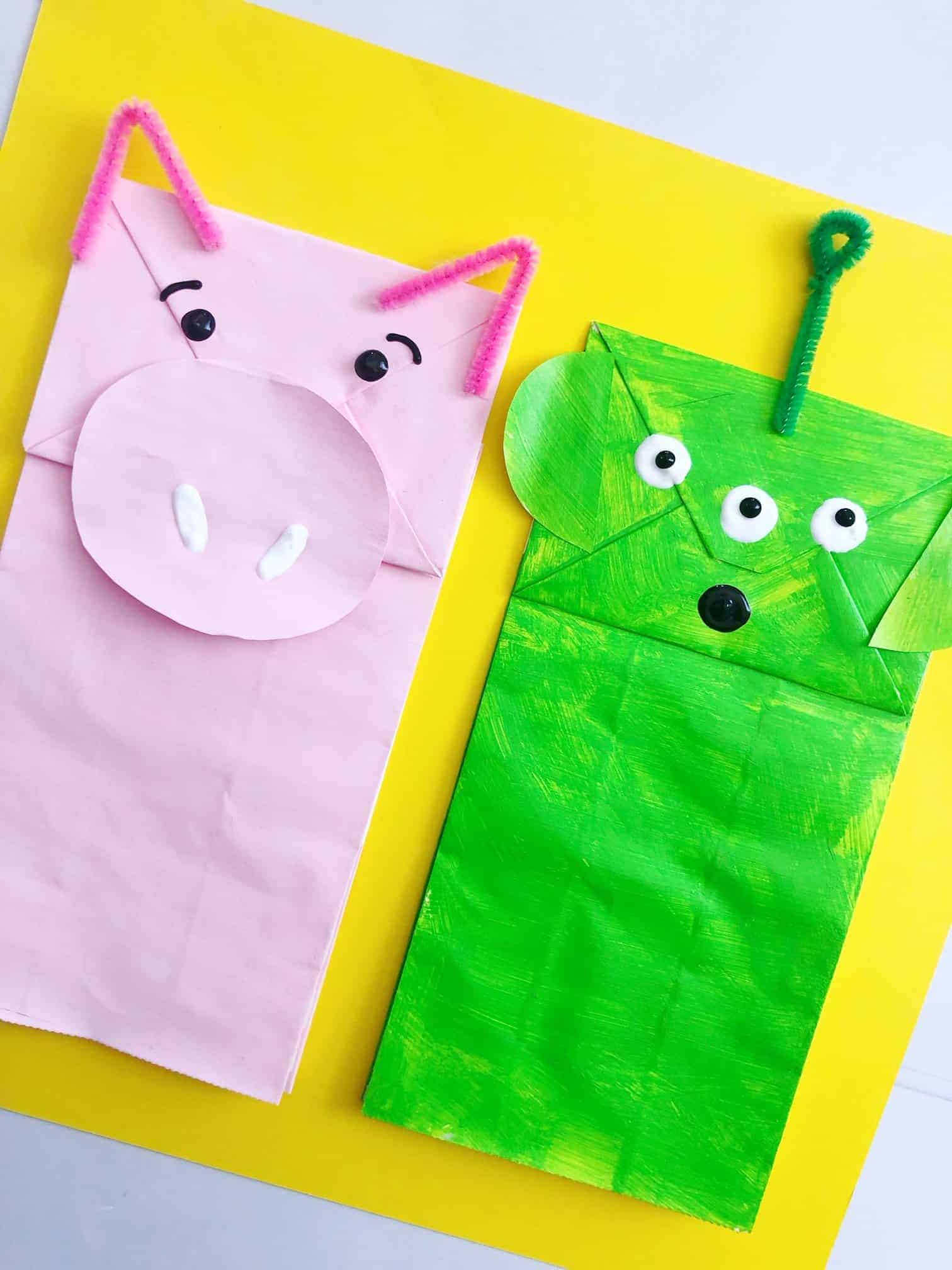 Toy Story Paper Bag Puppet Preschool Craft.
