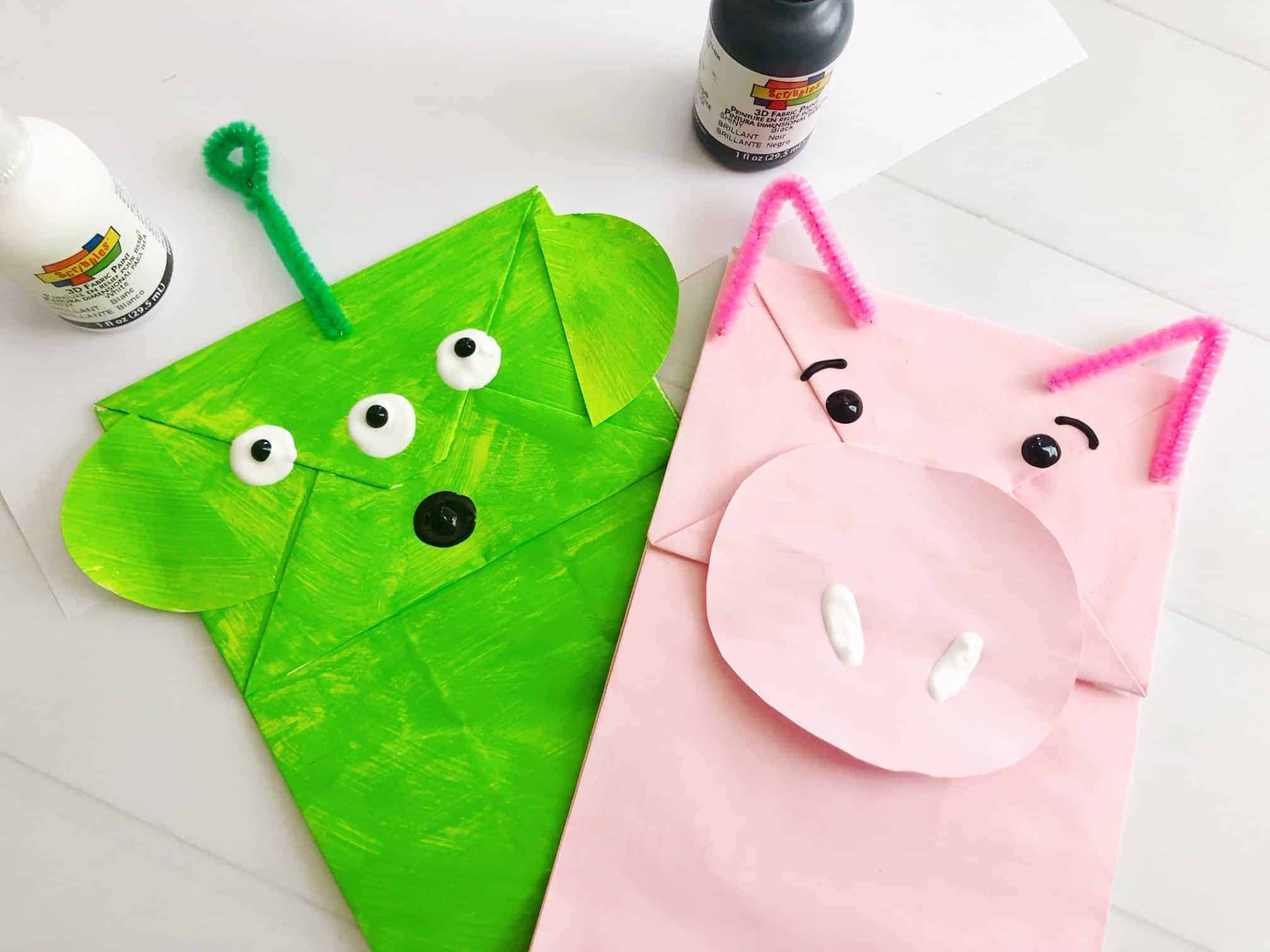 Toy Story Paper Bag Puppet Preschool Craft.