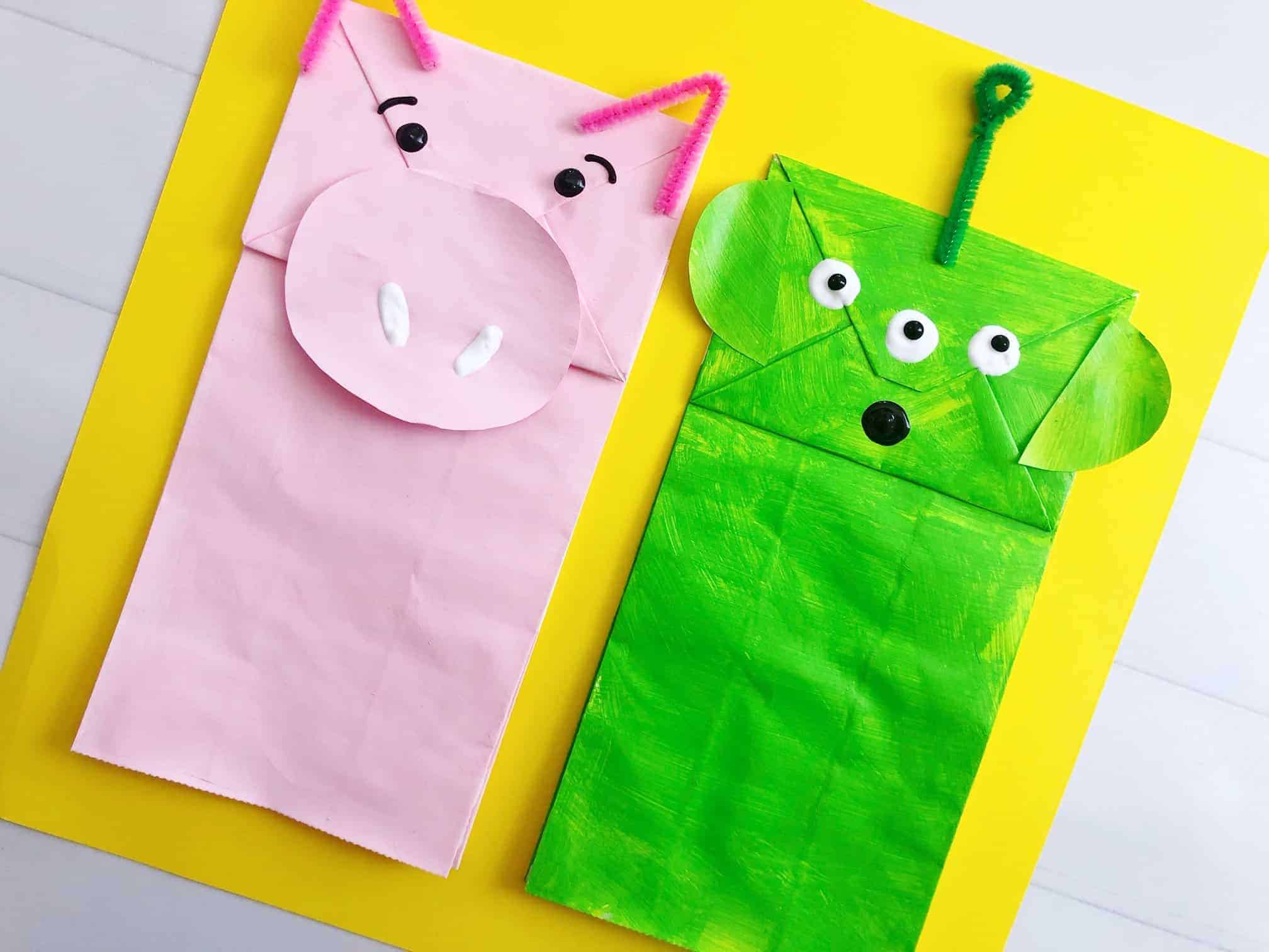 Toy Story Paper Bag Puppet Preschool Craft.